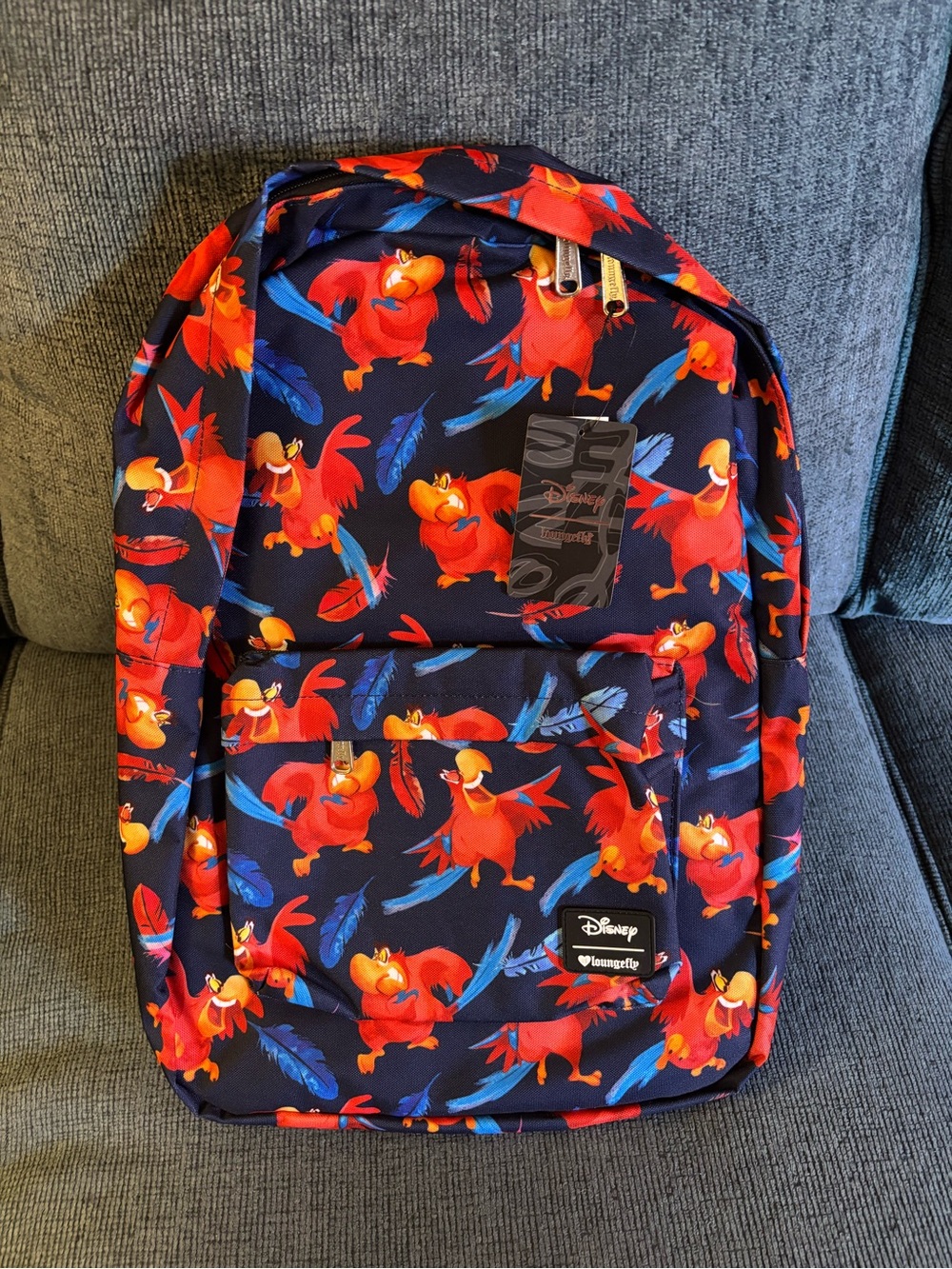 Loungefly Disney Aladdin Iago Parrot Print Backpack